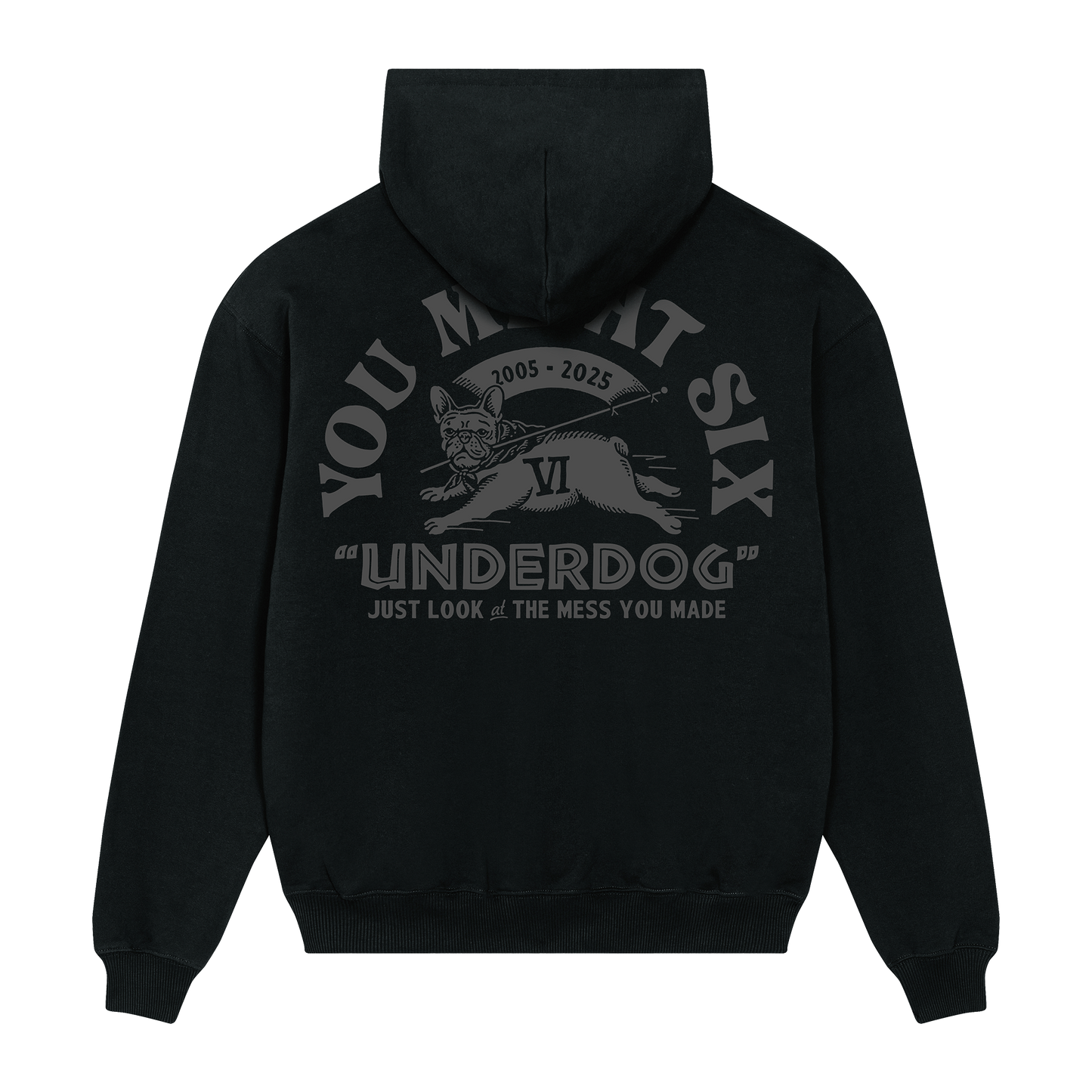 Underdog Black Zip Up Hoodie