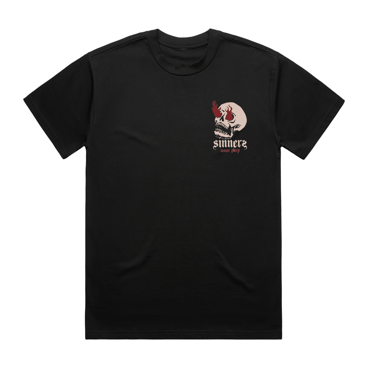 SINNERS LOGO RED T-SHIRT