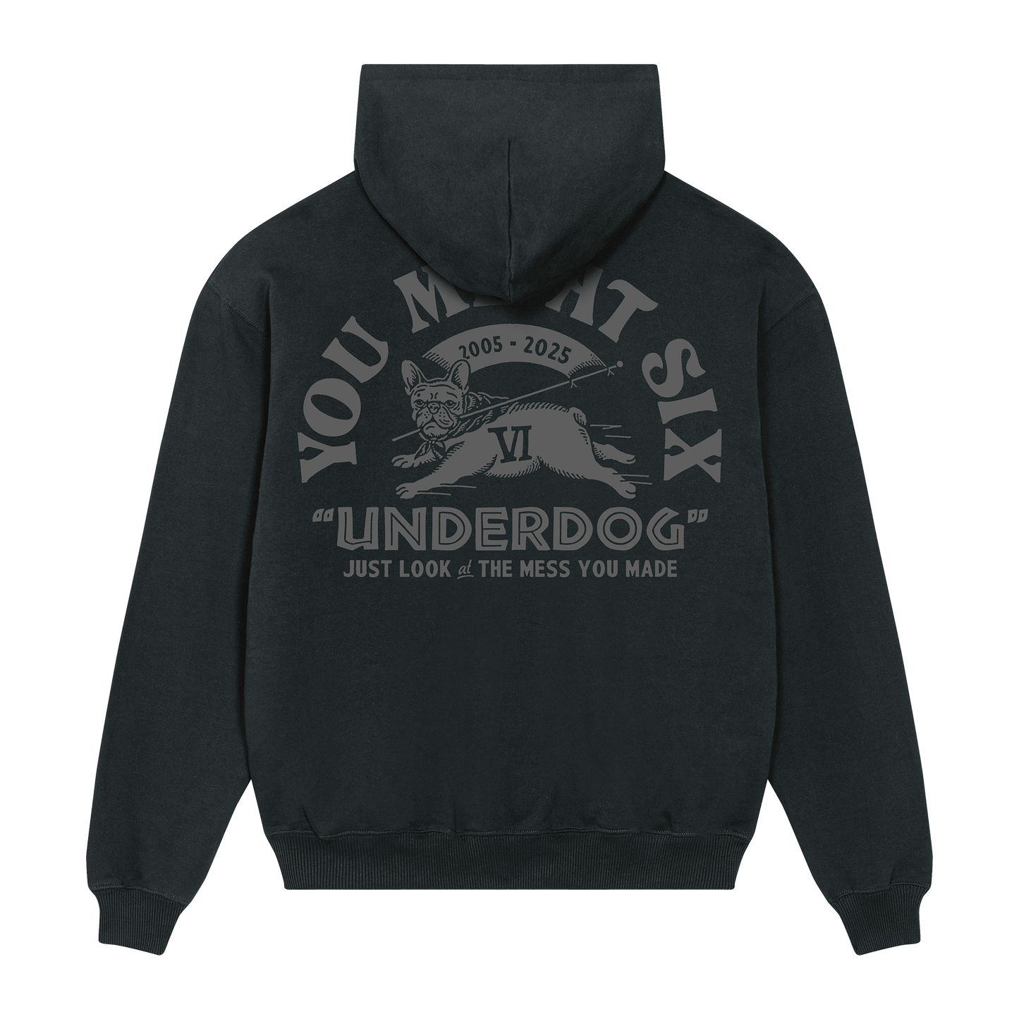 Underdog Black Zip Up Hoodie